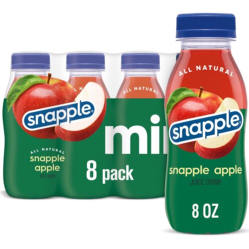 Snapple Mini Apple Juice Drink, 8 fl oz, 8 count