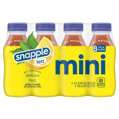 Snapple Mini Lemon Tea, 8 fl oz, 8 count