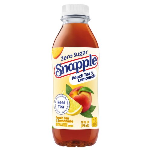 Snapple Zero Sugar Peach Tea & Lemonade, 16 fl oz