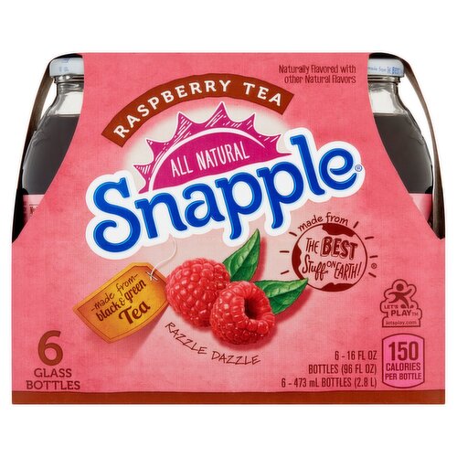 Snapple Raspberry Tea, 16 fl oz, 6 count