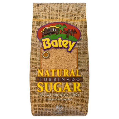 Batey Natural Turbinado Sugar, 80 oz