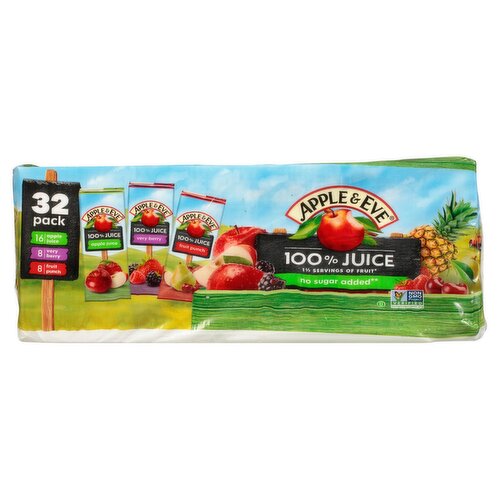 Apple & Eve 100% Juice Variety Pack, 6.75 fl oz, 32 count