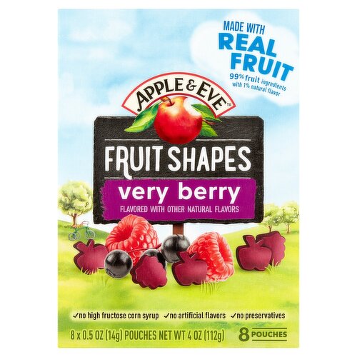 Apple & Eve Very Berry Fruit Shapes, 0.5 oz, 8 count