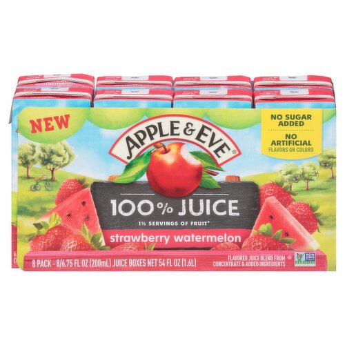 Apple & Eve Strawberry Watermelon 100% Juice, 6.75 fl oz, 8 count