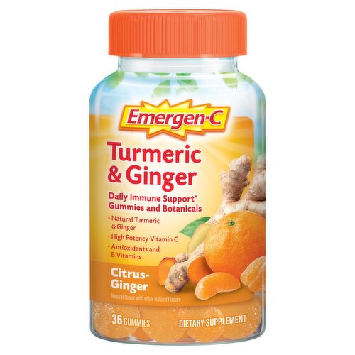 Emergen-C Turmeric & Citrus-Ginger Dietary Supplement, 36 count