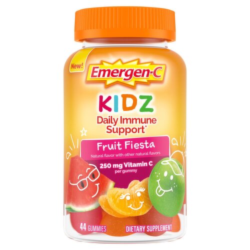 Emergen-C Kidz Daily Immune Support Dietary Supplements, Flavored Gummies with Vitamin C - 44 Count