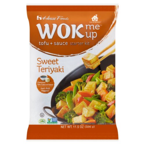 House Foods Wok Me Up Sweet Teriyaki Tofu + Sauce Starter Kit, 11.5 oz