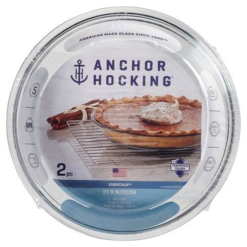 Anchor Hocking Essentials Pie Dish, 2 count