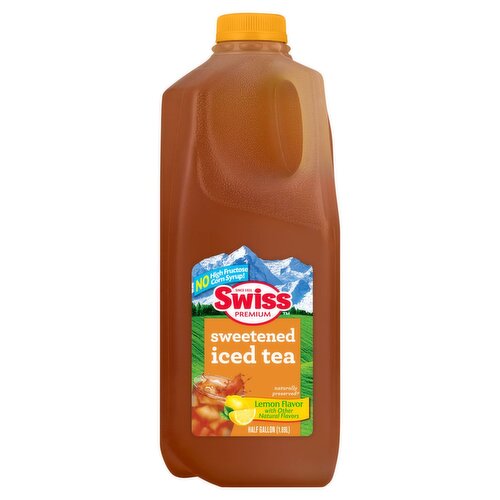Swiss Premium Lemon Flavor Sweetened Iced Tea, half gallon