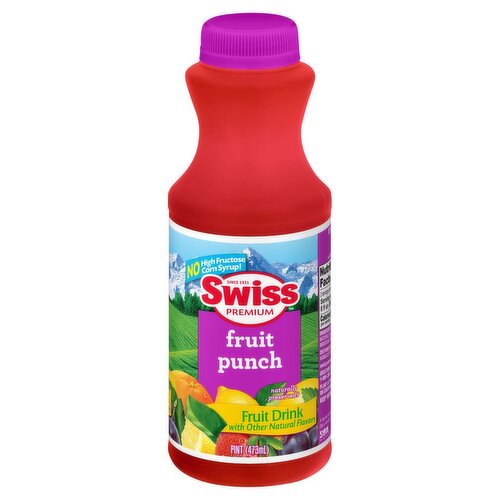 Swiss Premium Fruit Punch Drink, 1 Pint