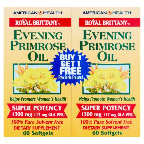 American Health Royal Brittany Evening Primrose Oil Dietary Supplement, 1300 mg, 60 count