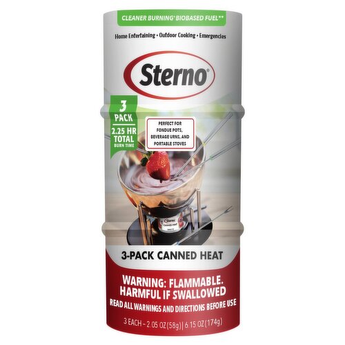 Sterno Canned Heat, 2.05 oz, 3 count