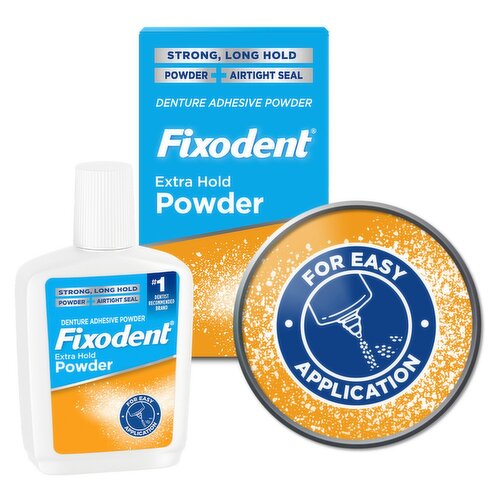 Fixodent Extra Hold Denture Adhesive Powder, 2.7 oz