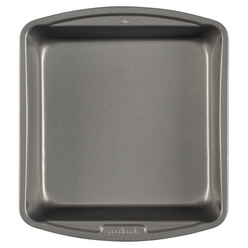 GoodCook 8" x 8" Non-Stick Square Cake Pan, heavy duty steel, gray