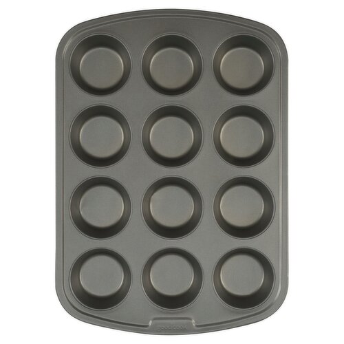 GoodCook Nonstick Steel 12-Cup Muffin Pan, Gray