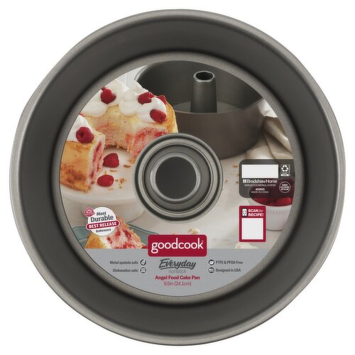 GoodCook Nonstick Steel Angel Food Cake  Pan, 9", Gray