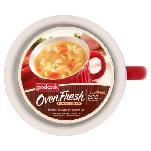 Good Cook OvenFresh Stoneware 18oz Mug w/Lid