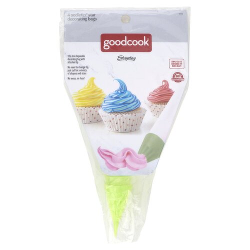 Goodcook Oodletip Star Everyday Decorating Bags, 4 count