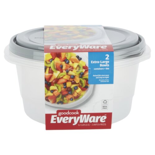 GoodCook EveryWare Food Container 2-pack Set Extra Large Bowls