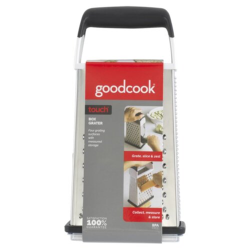 GoodCook Touch 4-sided Box Grater, Stainless Steel Blades with Collection Cup included