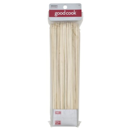 GoodCook Silver Bamboo Skewers 12-inch, 100 count