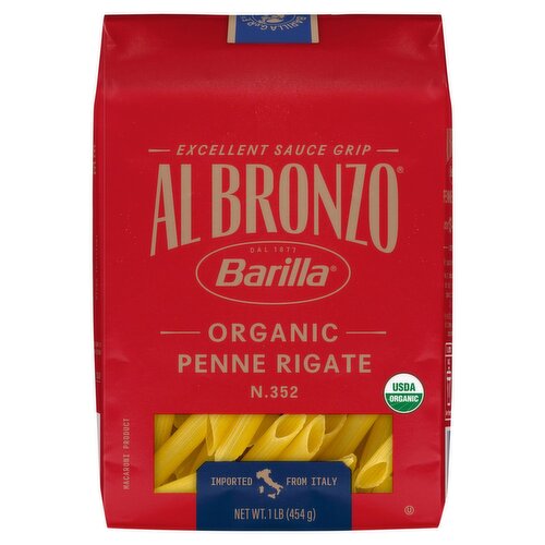Barilla Al Bronzo Organic N.352 Penne Rigate Pasta, 1 lb