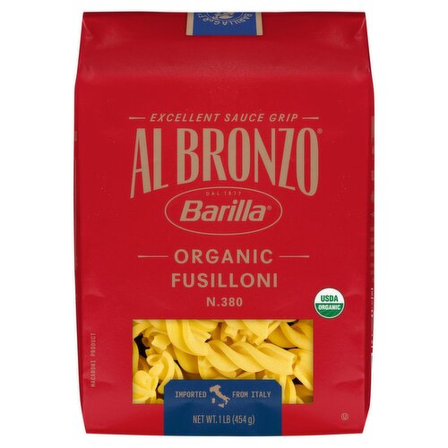 Barilla Al Bronzo Organic N.380 Fusilloni Pasta, 1 lb
