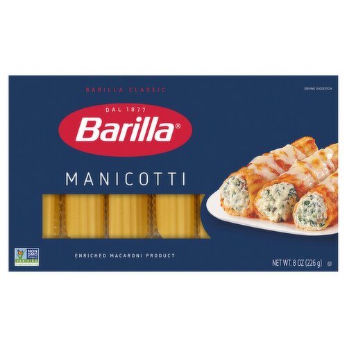 Barilla Classic Manicotti N°388 Pasta, 8 oz