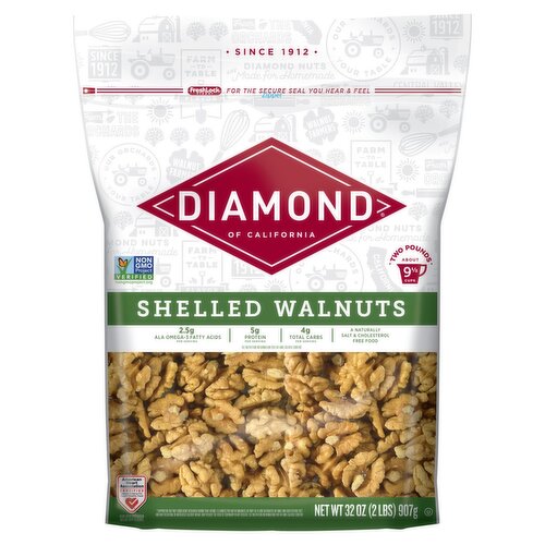 Diamond of California Shelled Walnuts, 32 oz