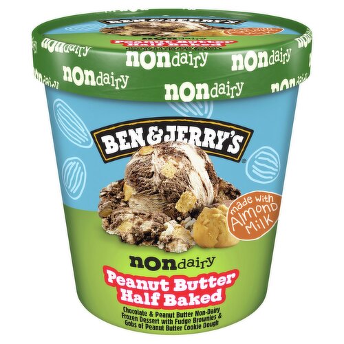 Ben & Jerry's Peanut Butter Half Baked Non-Dairy Frozen Dessert, one pint