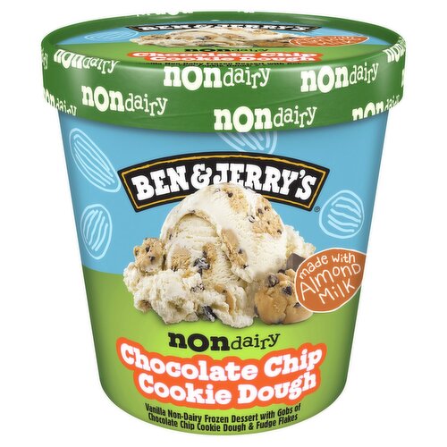 Ben & Jerry's Vanilla Non-Dairy Chocolate Chip Cookie Dough Frozen Dessert, one pint