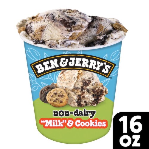 Ben & Jerry's Vanilla Non-Dairy Milk & Cookies Frozen Dessert, 1 pint