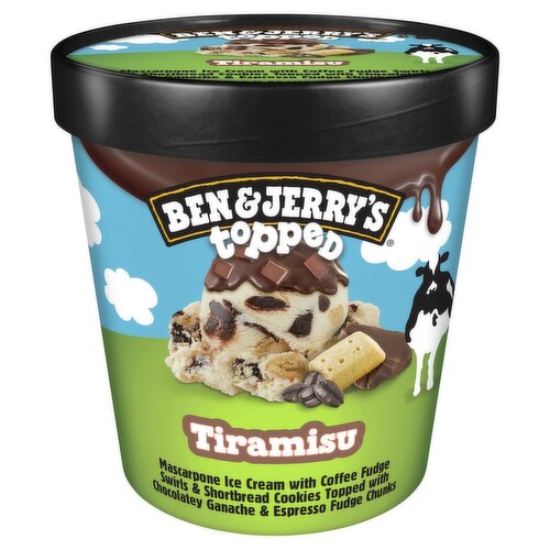 Ben & Jerry's Tiramisu Topped Mascarpone Ice Cream Pint 15.2 Oz