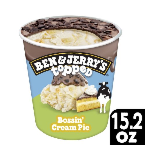 Ben & Jerry's Bossin' Cream Pie Topped Ice Cream, 15.2