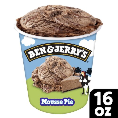 Ben & Jerry's Mousse Pie Chocolate Ice Cream Pint 16 Oz