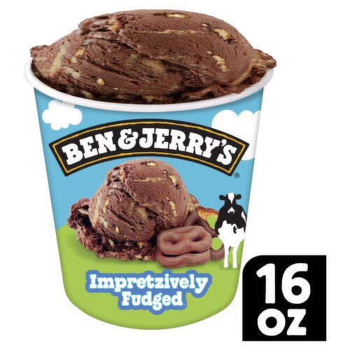 Ben & Jerry's Impretzively Fudged Chocolate Ice Cream, one pint