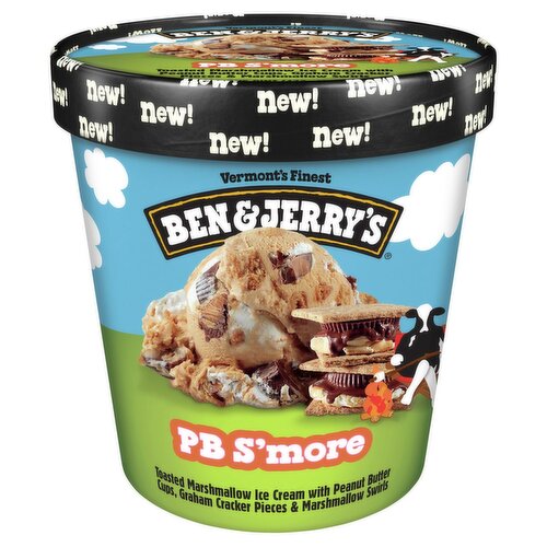 Ben & Jerry's PB S'more Toasted Marshmallow Ice Cream, one pint