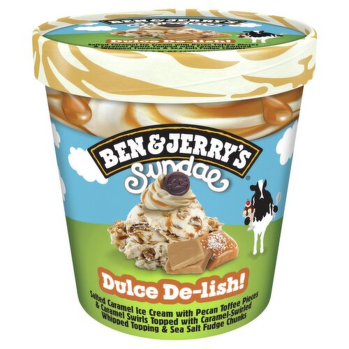 Ben & Jerry's Sundae Dulce De-Lish! Salted Caramel Ice Cream, 14.4 fl oz