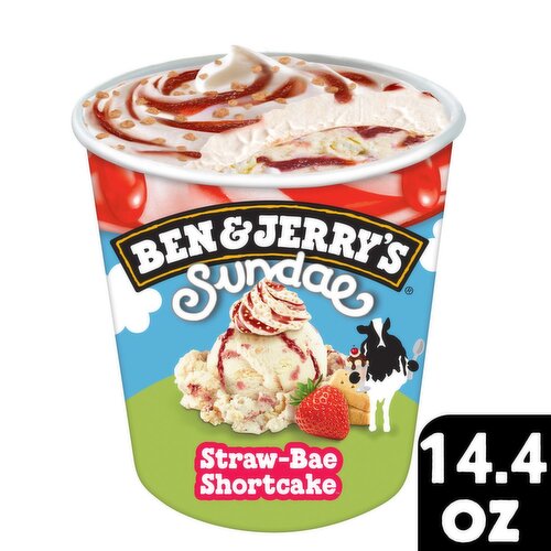 Ben & Jerry's Sundae Straw-Bae Shortcake Ice Cream, 14.4 fl oz