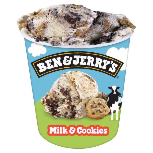 Ben & Jerry's Vermont's Finest Milk & Cookies Ice Cream, one pint