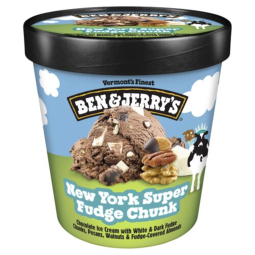 Ben & Jerry's Vermont's Finest New York Super Fudge Chunk Ice Cream, one pint