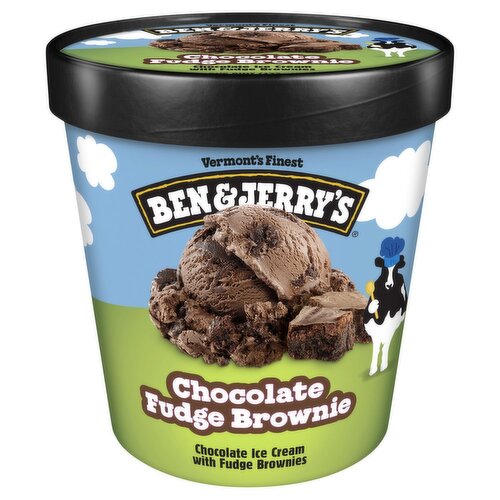 Ben & Jerry's Vermont's Finest Chocolate Fudge Brownie Ice Cream, one pint