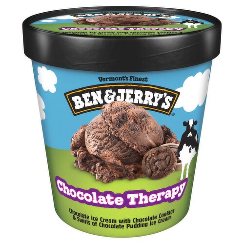 Ben & Jerry's Vermont's Finest Chocolate Therapy Ice Cream, one pint