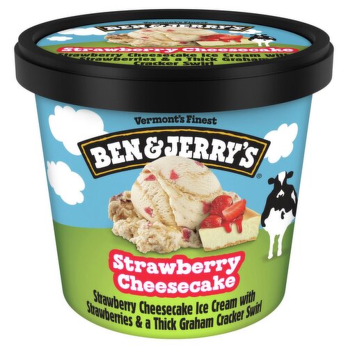 Ben & Jerry's Vermont's Finest Strawberry Cheesecake Ice Cream, 4 fl oz