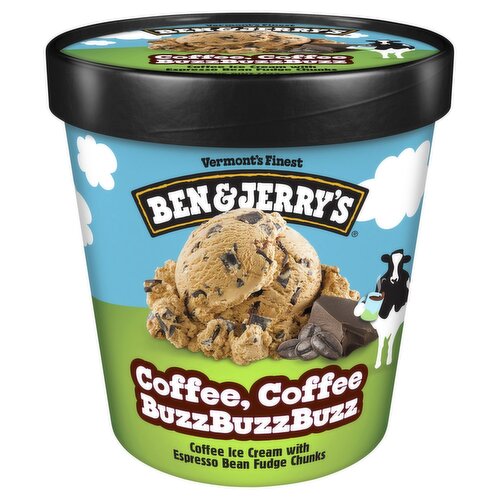 Ben & Jerry's Vermon's Finest Coffee, Coffee BuzzBuzzBuzz Ice Cream, one pint