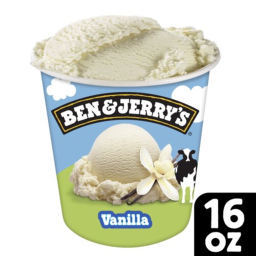 Ben & Jerry's Vanilla Ice Cream Pint 16 Oz