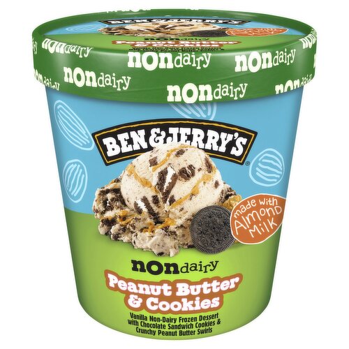 Ben & Jerry's P. B. & Cookies Non-Dairy Frozen Dessert, one pint