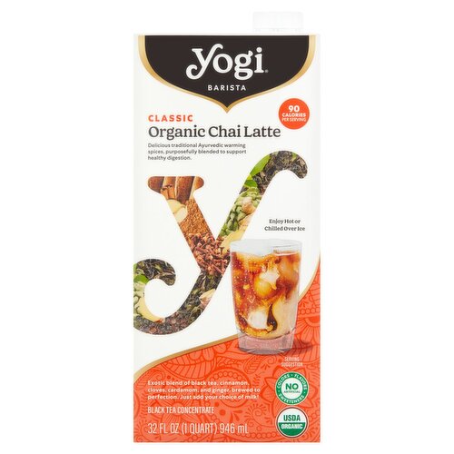 Yogi Barista Classic Organic Chai Latte Black Tea Concentrate, 32 fl oz