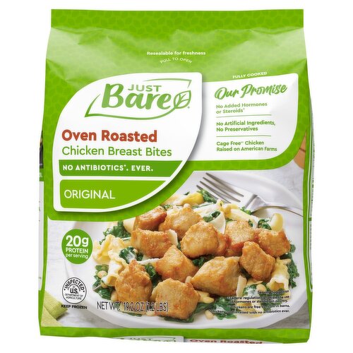 Just Bare Oven Roasted Original Chicken Breast Bites, 19.2 oz