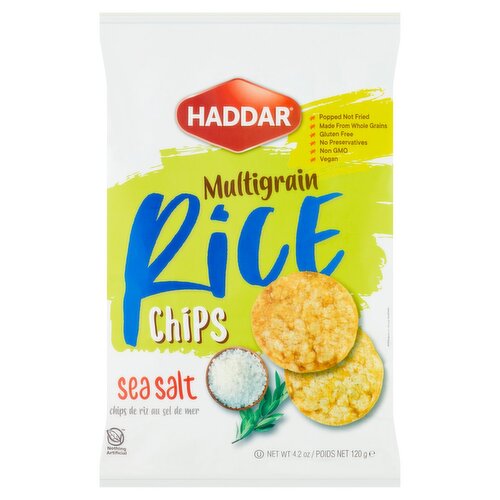 Haddar Sea Salt Multigrain Rice Chips, 4.2 oz